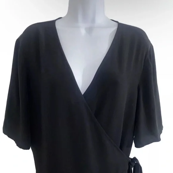 Eileen Fisher Womens Tencel Wrap Career Dress Size 14 Knee Length EUC - Picture 6 of 12